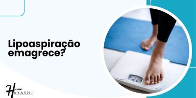 Banner com o texto "Lipoascpiração emagrece?"